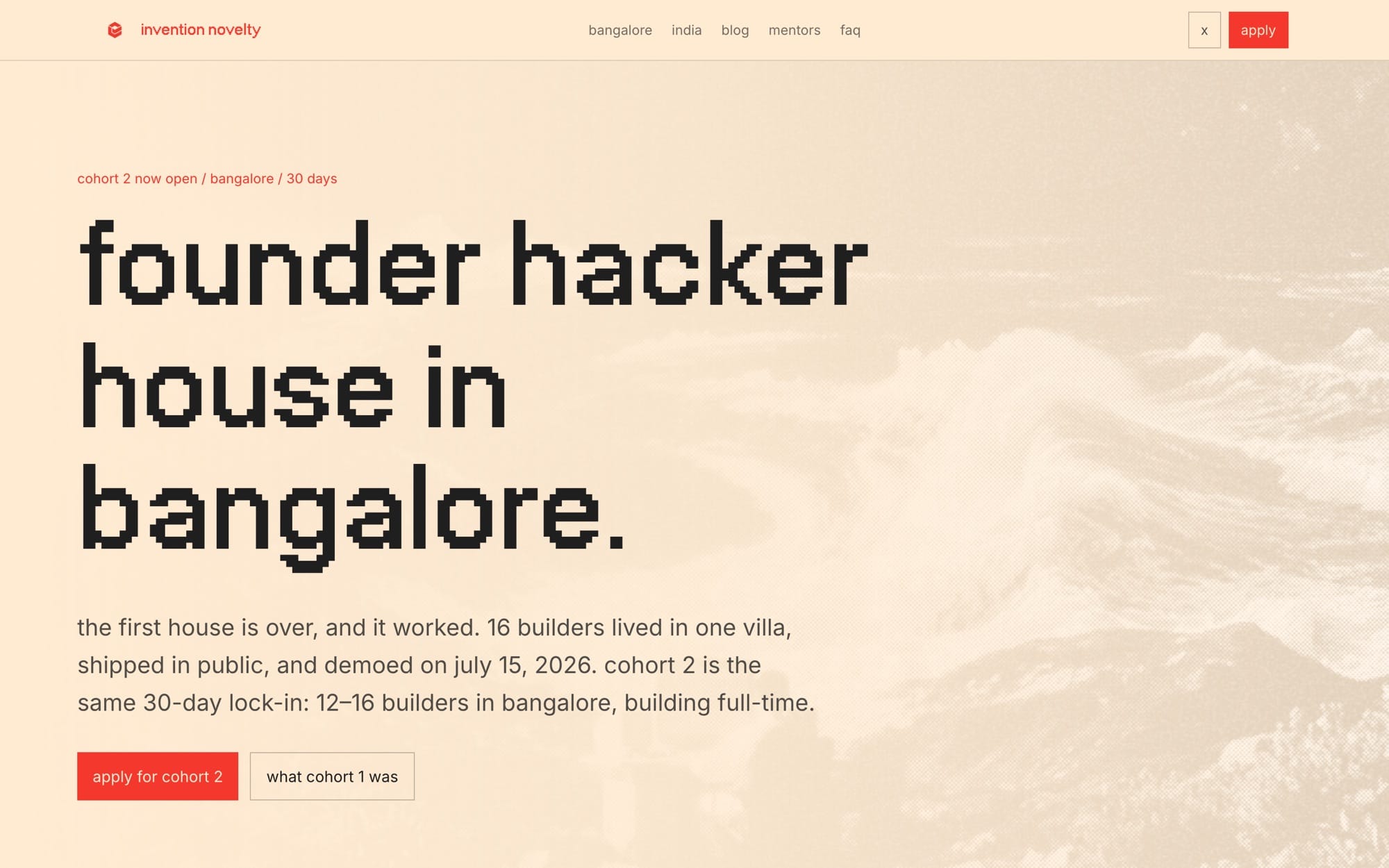 Invention NoveltyHQ — Founder hacker house, built and run by Nexus Digital