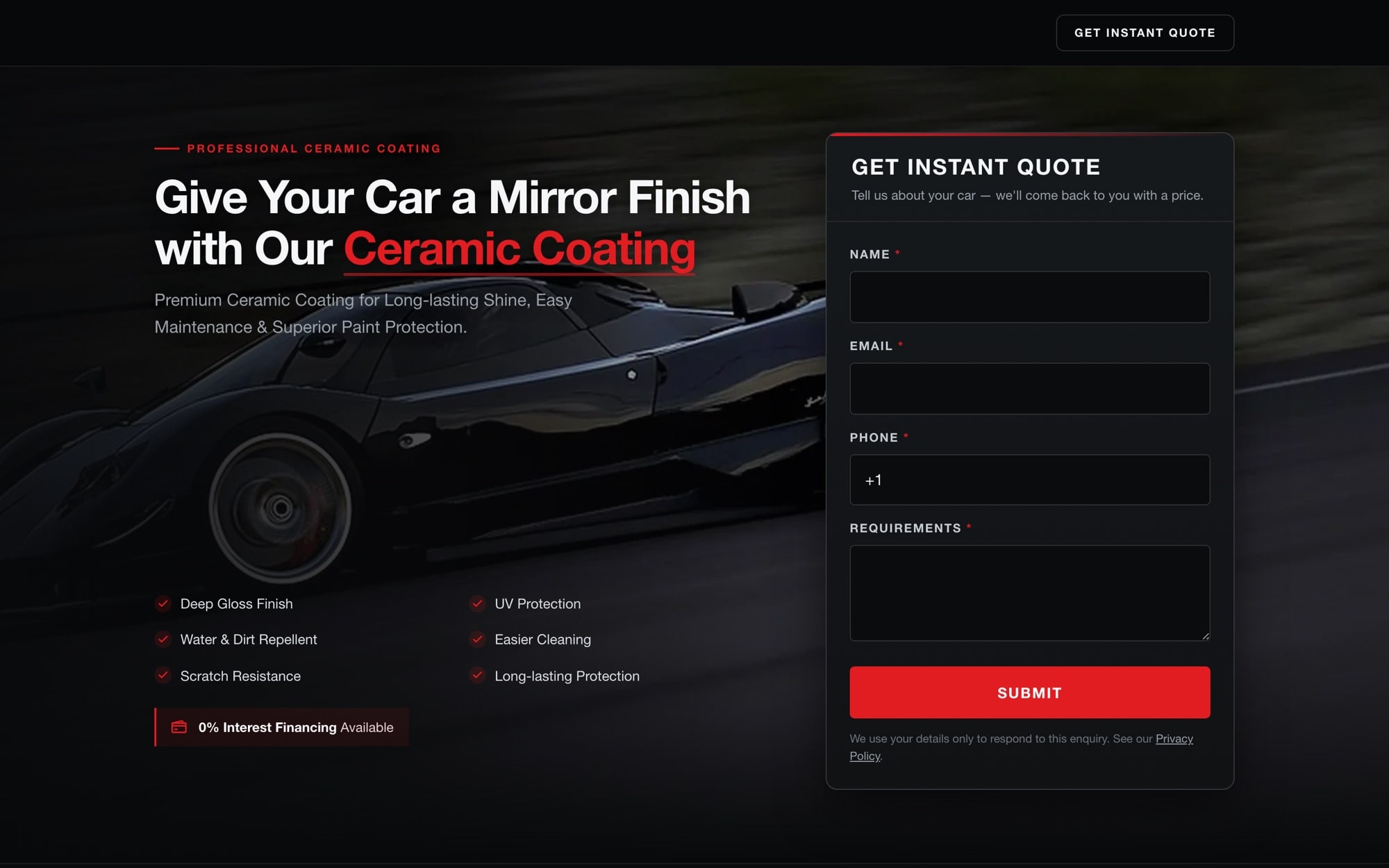 Supakoto — Ceramic Coating & Paint Protection website designed and built by Nexus Digital